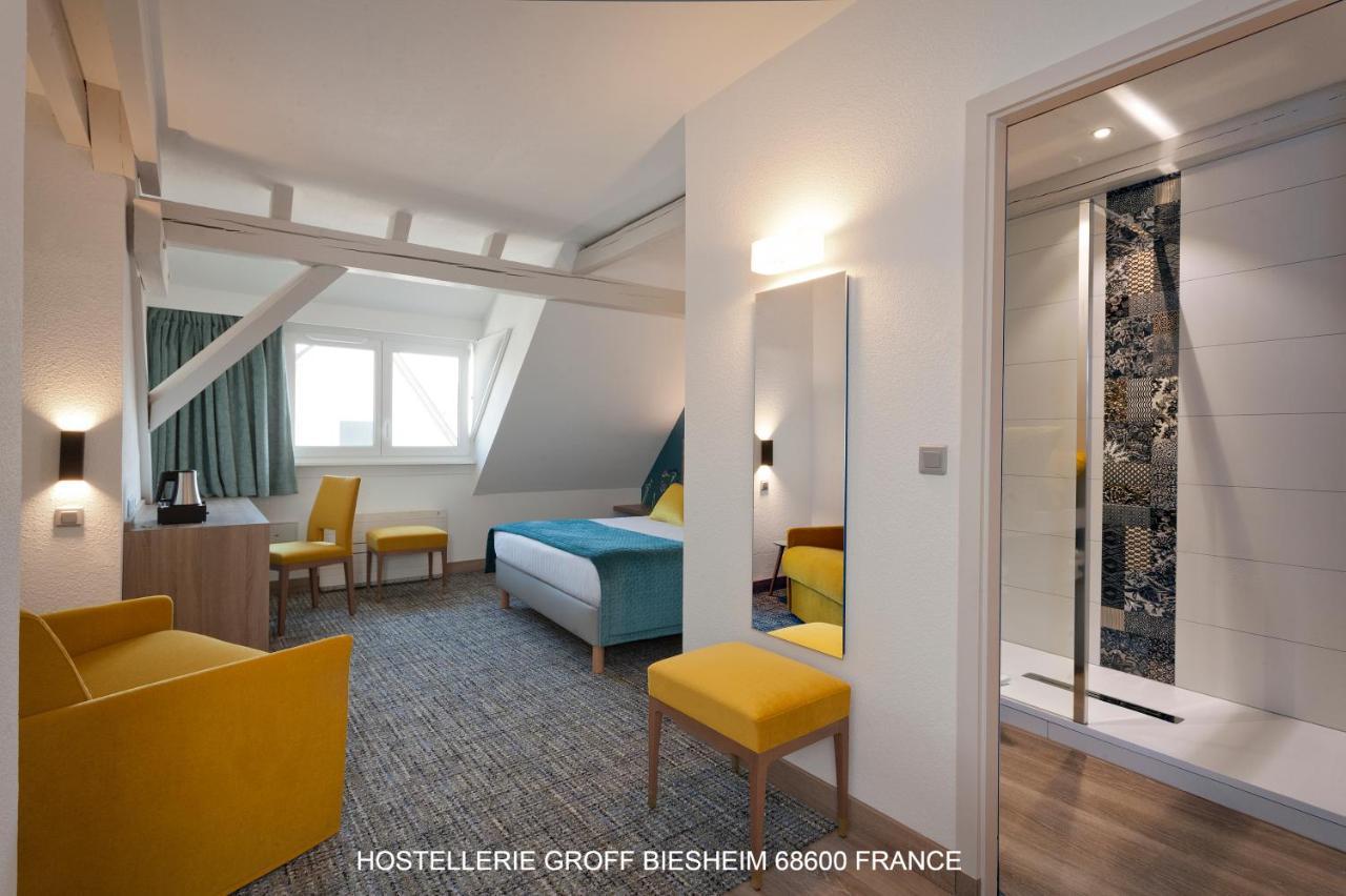 Aux Deux Clefs Hostellerie Groff Biesheim Eksteriør billede